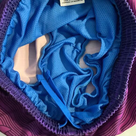 Nike Orange Pink Purple Shark Stripe Breaker Volley Swim Trunks Medium - Picture 5 of 7